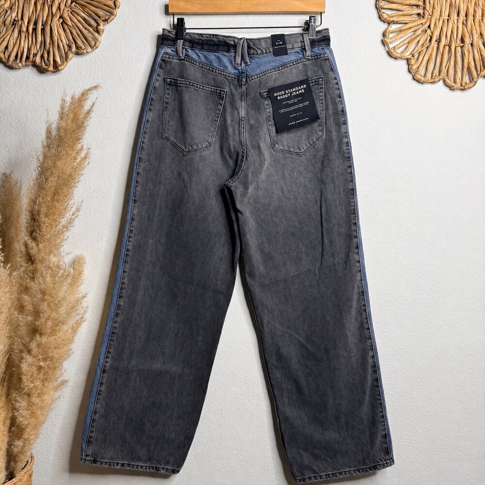 Good American baggy jeans Good Standard slouchy low rise two-tone - Picture 6 of 8